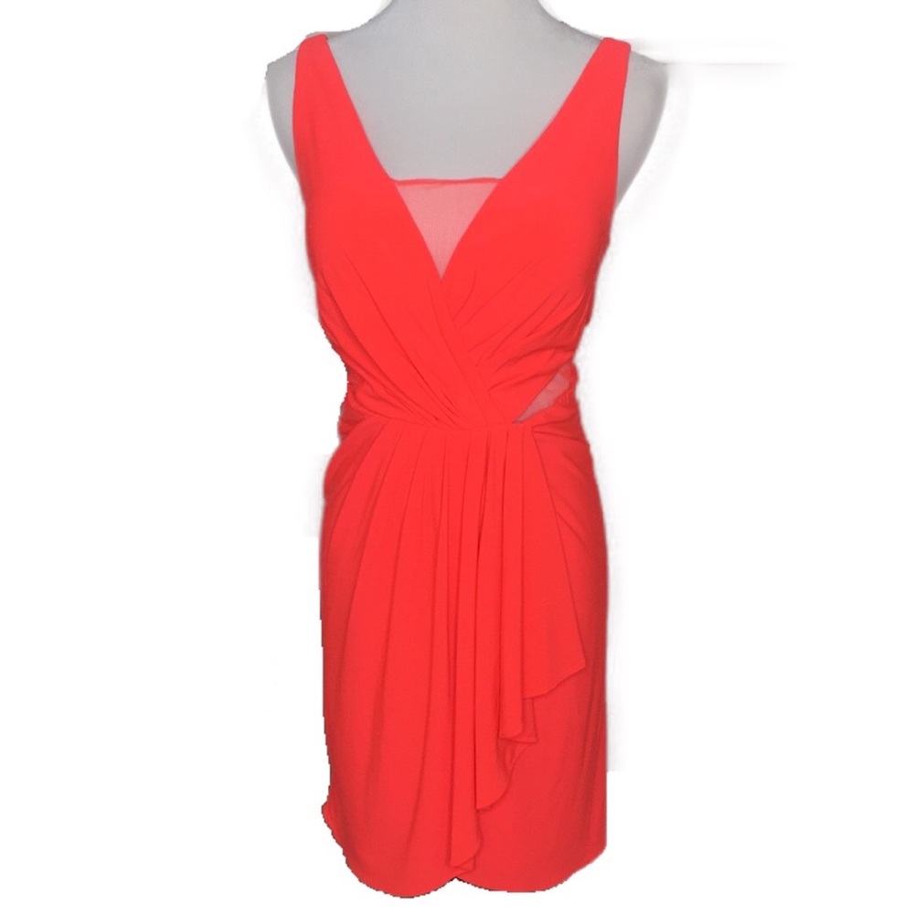 Hailey Adrianna Papell Bright Pink Neon Sleeveless Cutout Mini Dress